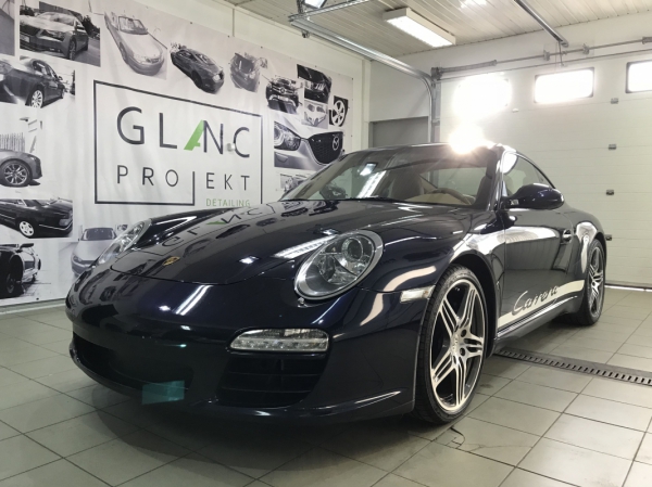 Porsche 911 - korekta lakieru + powłoka 12-miesięczna + detailing wnętrza